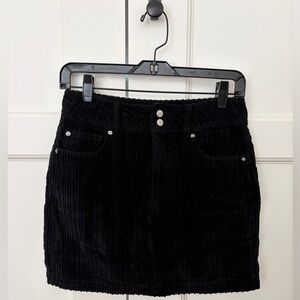 BDG Urban Outfitters Black Corduroy Mini Skirt S-P